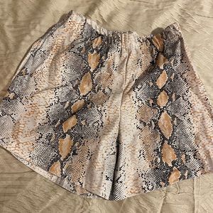 Snake Print Shorts